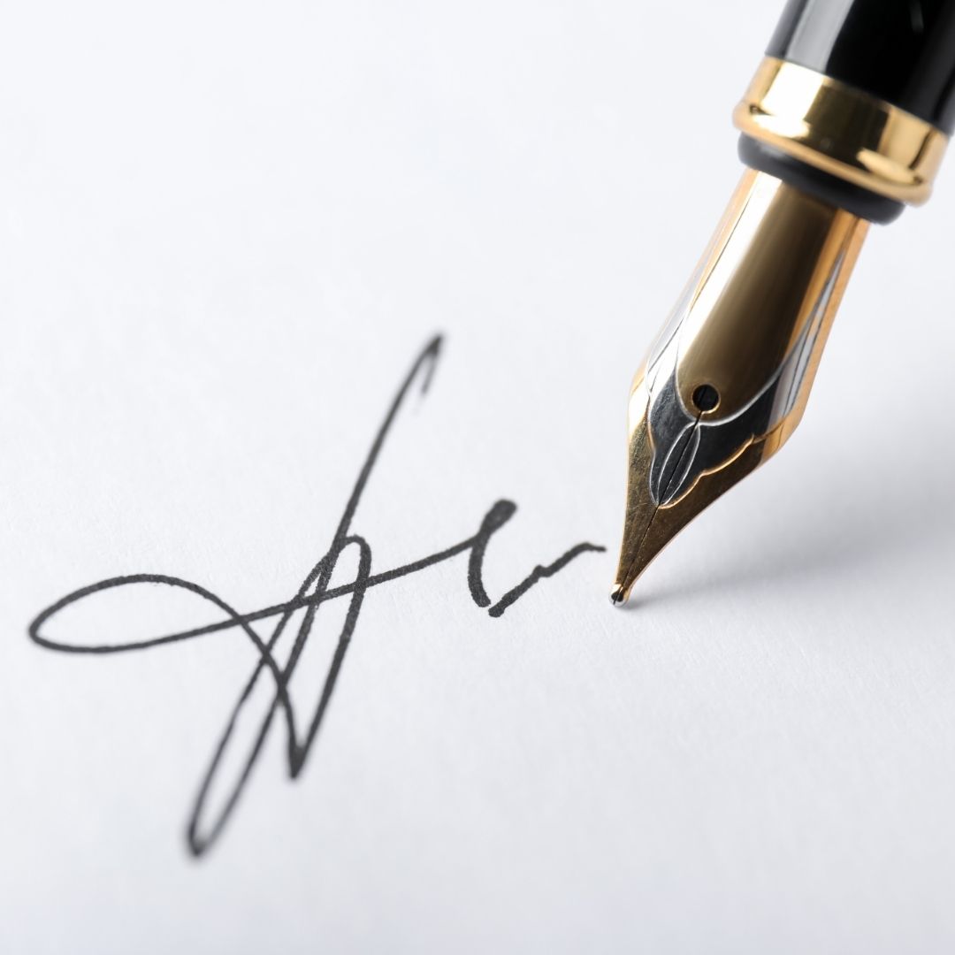 Signed deed poll document representing a legally binding name change in the UK.